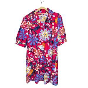 Jude Connally Emerson Dress Abstract Seaside Berry Women's Size S